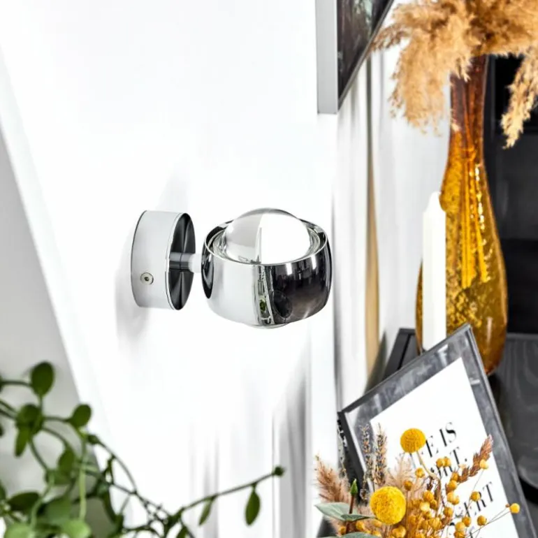 Applique murale Sapri Chrome, 1 lumière