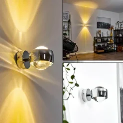Applique murale Sapri Chrome, 1 lumière