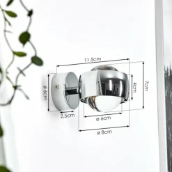 Applique murale Sapri Chrome, 1 lumière