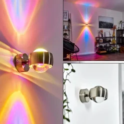 Applique murale Sapri Nickel mat, 1 lumière