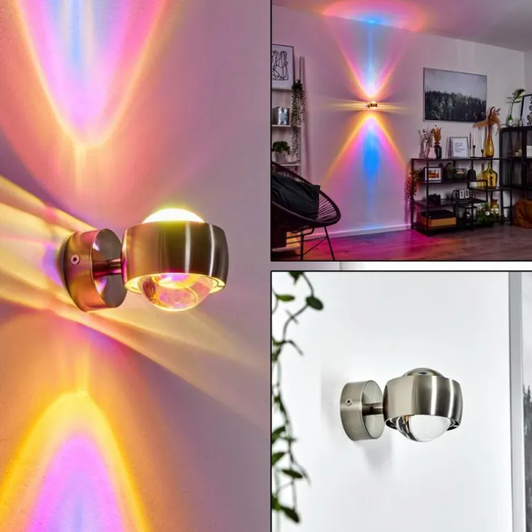 Applique murale Sapri Nickel mat, 1 lumière