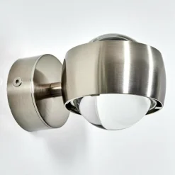 Applique murale Sapri Nickel mat, 1 lumière