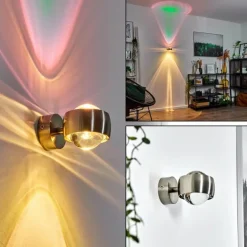Applique murale Sapri Nickel mat, 1 lumière