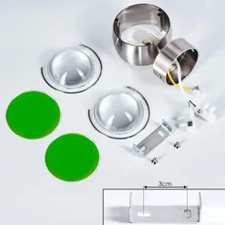 Applique murale Sapri Nickel mat, 1 lumière