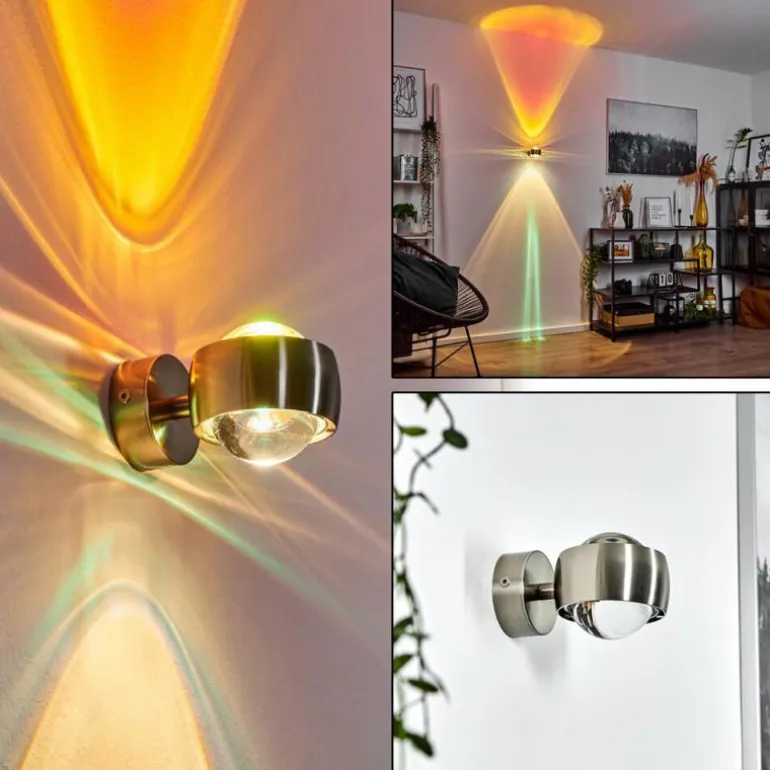 Applique murale Sapri Nickel mat, 1 lumière