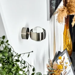 Applique murale Sapri Nickel mat, 1 lumière