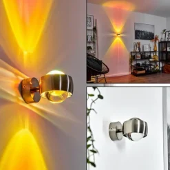 Applique murale Sapri Nickel mat, 1 lumière