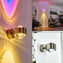 Applique murale Sapri Nickel mat, 1 lumière