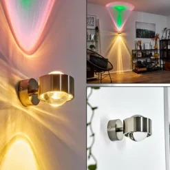 Applique murale Sapri Nickel mat, 1 lumière