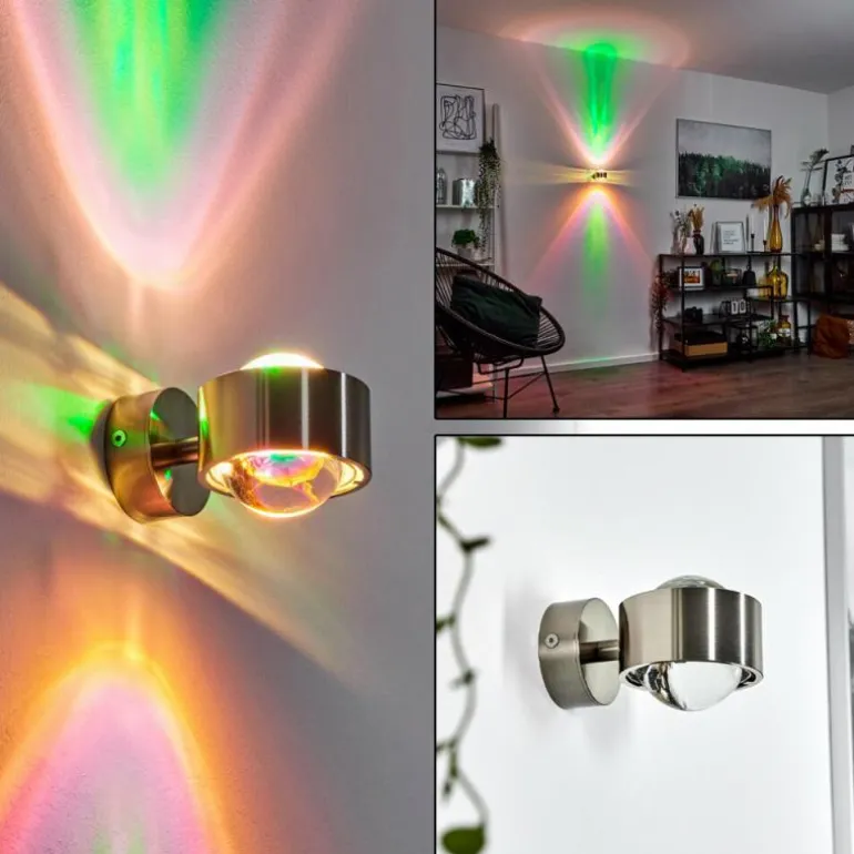 Applique murale Sapri Nickel mat, 1 lumière