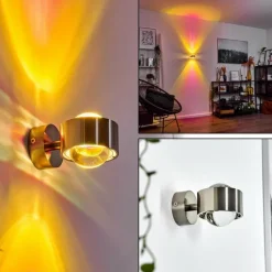 Applique murale Sapri Nickel mat, 1 lumière