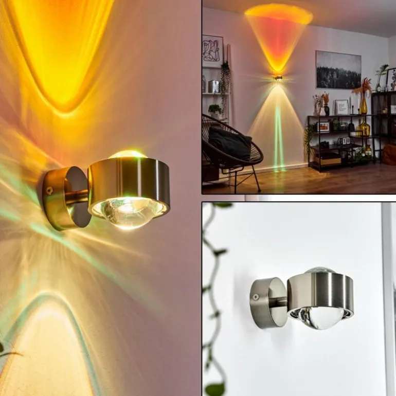 Applique murale Sapri Nickel mat, 1 lumière