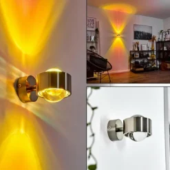 Applique murale Sapri Nickel mat, 1 lumière
