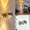 Applique murale Sapri Nickel mat, 1 lumière
