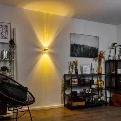 Applique murale Sapri Nickel mat, 1 lumière