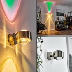 Applique murale Sapri Nickel mat, 1 lumière