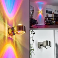 Applique murale Sapri Nickel mat, 1 lumière