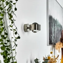 Applique murale Sapri Nickel mat, 1 lumière