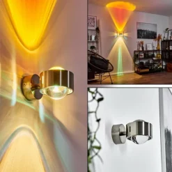 Applique murale Sapri Nickel mat, 1 lumière