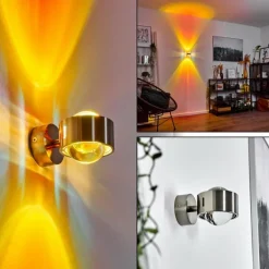 Applique murale Sapri Nickel mat, 1 lumière