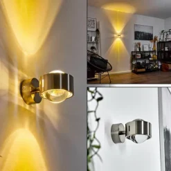 Applique murale Sapri Nickel mat, 1 lumière