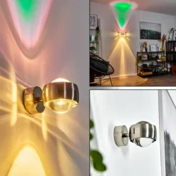 Applique murale Sapri Nickel mat, 1 lumière
