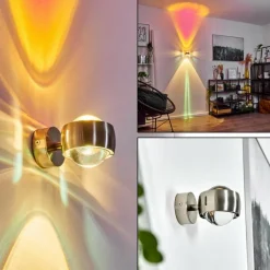 Applique murale Sapri Nickel mat, 1 lumière