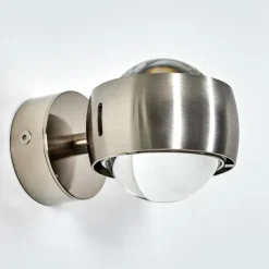 Applique murale Sapri Nickel mat, 1 lumière