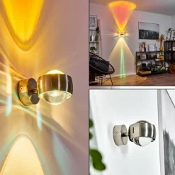 Applique murale Sapri Nickel mat, 1 lumière