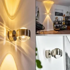 Applique murale Sapri Nickel mat, 1 lumière