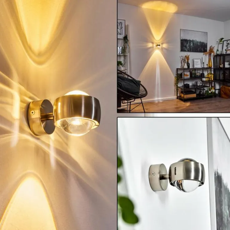 Applique murale Sapri Nickel mat, 1 lumière
