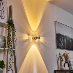 Applique murale Sapri Nickel mat, 1 lumière