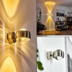 Applique murale Sapri Nickel mat, 1 lumière