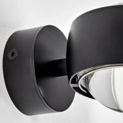 Applique murale Sapri Noir, 1 lumière