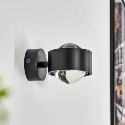 Applique murale Sapri Noir, 1 lumière