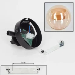 Applique murale - Verre Chehalis Ambre, 1 lumière