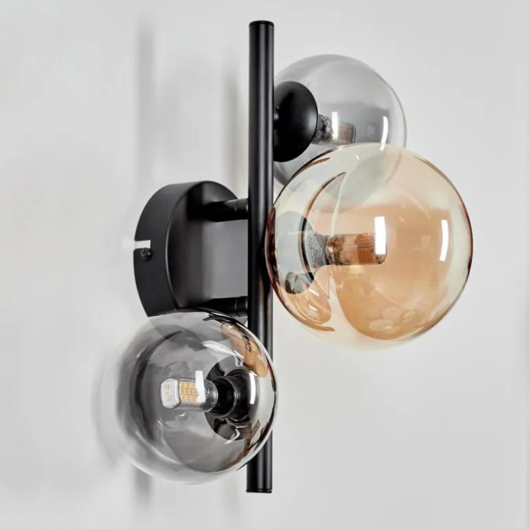 Applique murale - Verre Chehalis Ambre, Clair, Fumé, 3 lumières