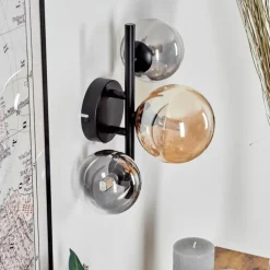 Applique murale - Verre Chehalis Ambre, Clair, Fumé, 3 lumières
