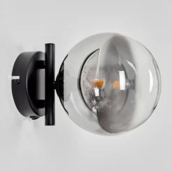 Applique murale - Verre Chehalis Clair, Fumé, 1 lumière