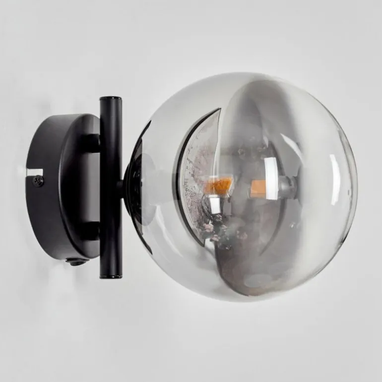 Applique murale - Verre Chehalis Clair, Fumé, 1 lumière