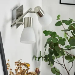 Applique murale Villaseca LED Nickel mat, 2 lumières