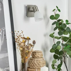 Applique murale Villaseca LED Nickel mat, 1 lumière