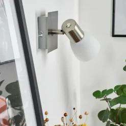 Applique murale Villaseca LED Nickel mat, 1 lumière