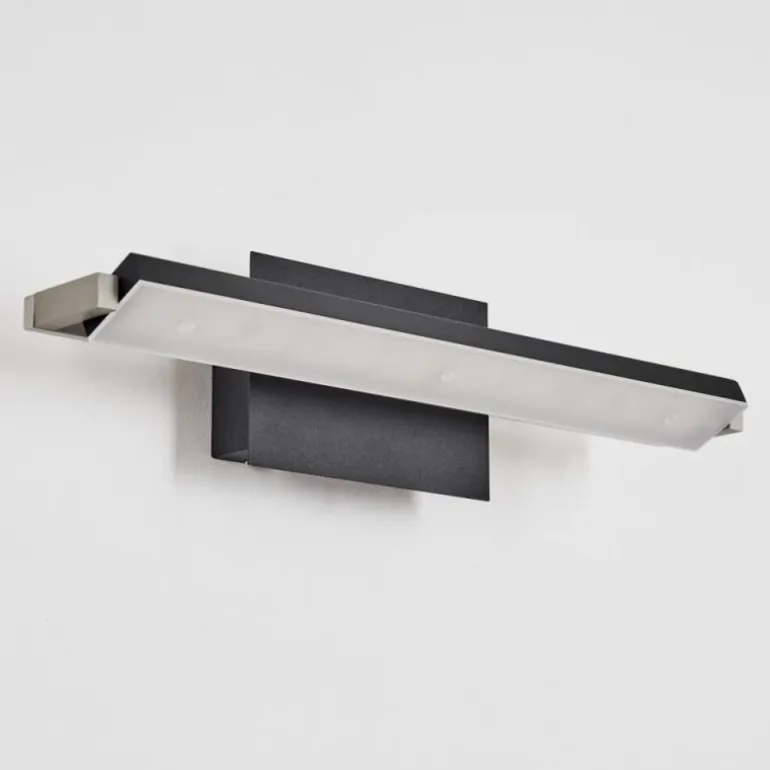 Applique murale Waltenheim LED Nickel mat, Noir, 1 lumière