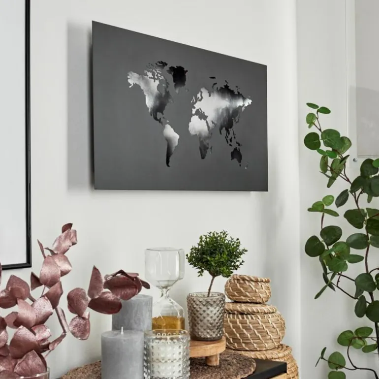 Applique murale Zabreira LED Noir, Argenté, 1 lumière