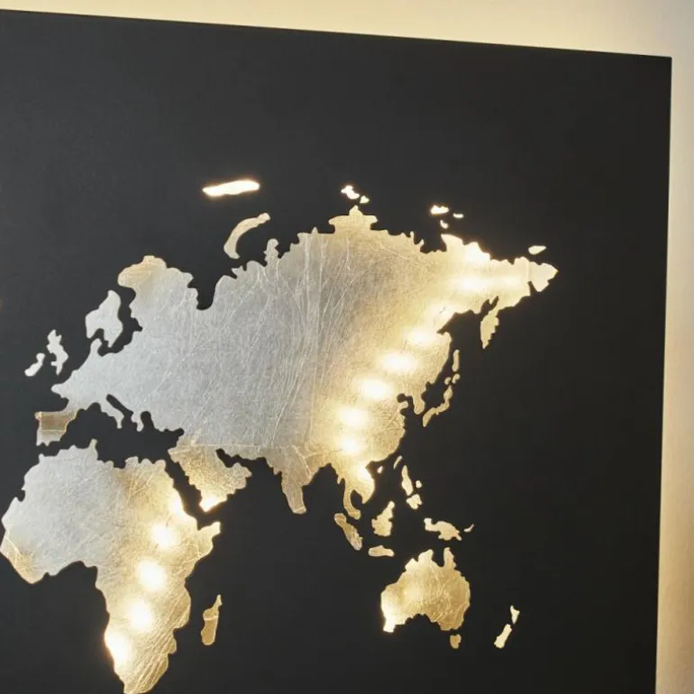 Applique murale Zabreira LED Noir, Argenté, 1 lumière