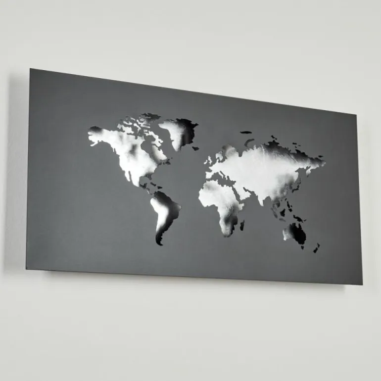 Applique murale Zabreira LED Noir, Argenté, 1 lumière