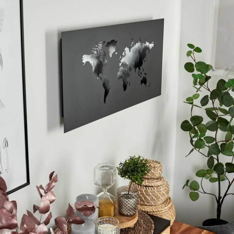 Applique murale Zabreira LED Noir, Argenté, 1 lumière
