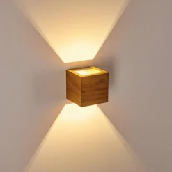 Applique murale Adak LED Bois foncé, 1 lumière