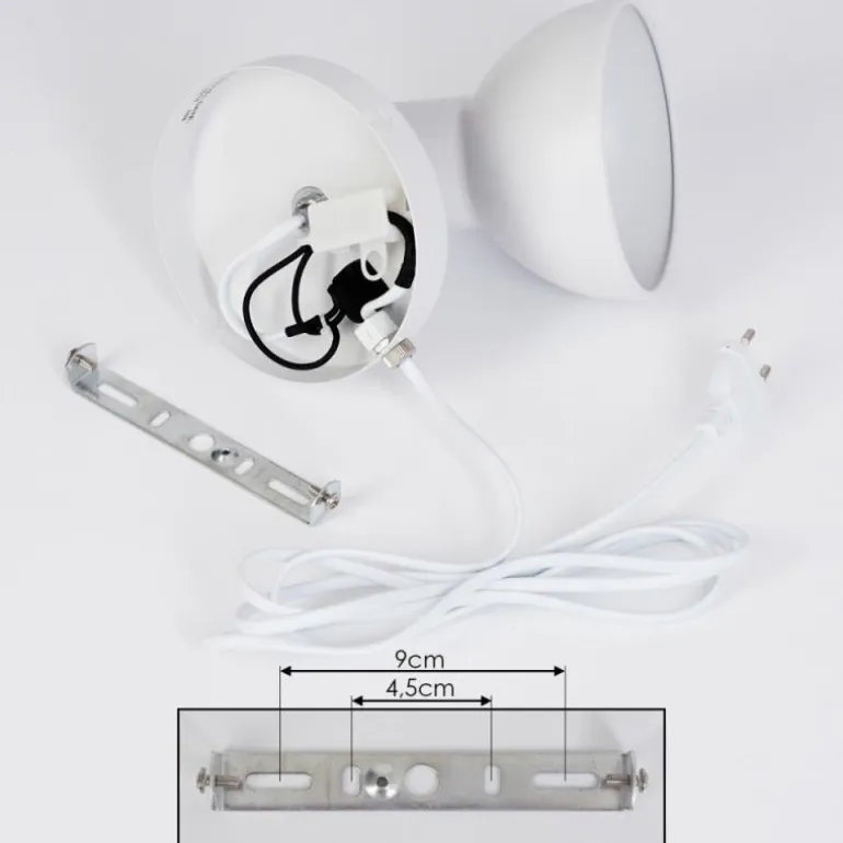 Applique murale Ambousi Chrome, Blanc, 1 lumière